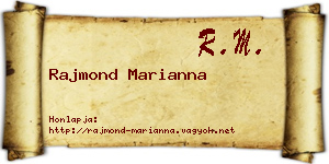 Rajmond Marianna névjegykártya
